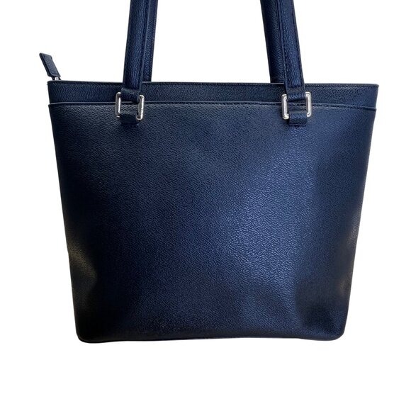 Calvin Klein Black Faux Leather With Gold Chain Detail & Dual Straps Tote Bag - Picture 5 of 14